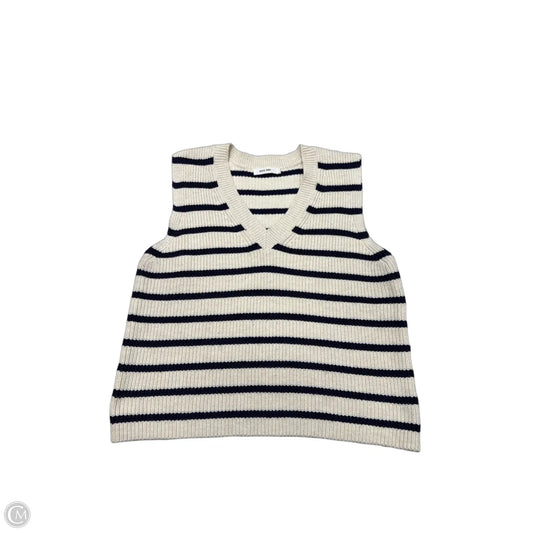 Vest Sweater By Mod Ref In Striped Pattern, Size: L