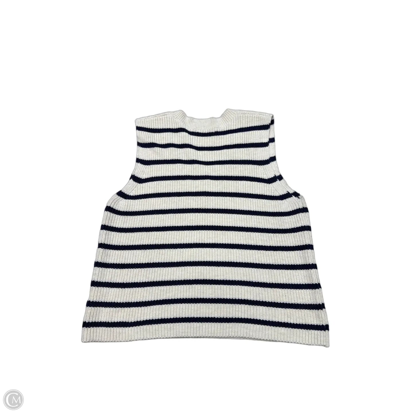 Vest Sweater By Mod Ref In Striped Pattern, Size: L