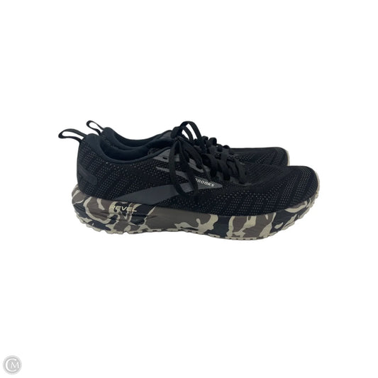 Shoes Athletic By Brooks In Black & White, Size: 9.5