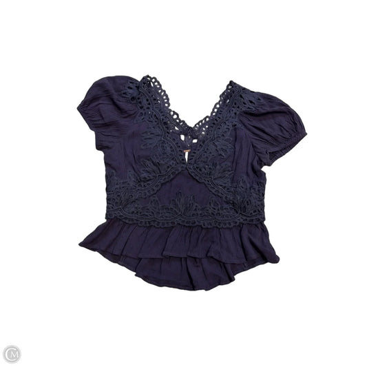 Top Short Sleeve By Free People In Purple, Size: Sp
