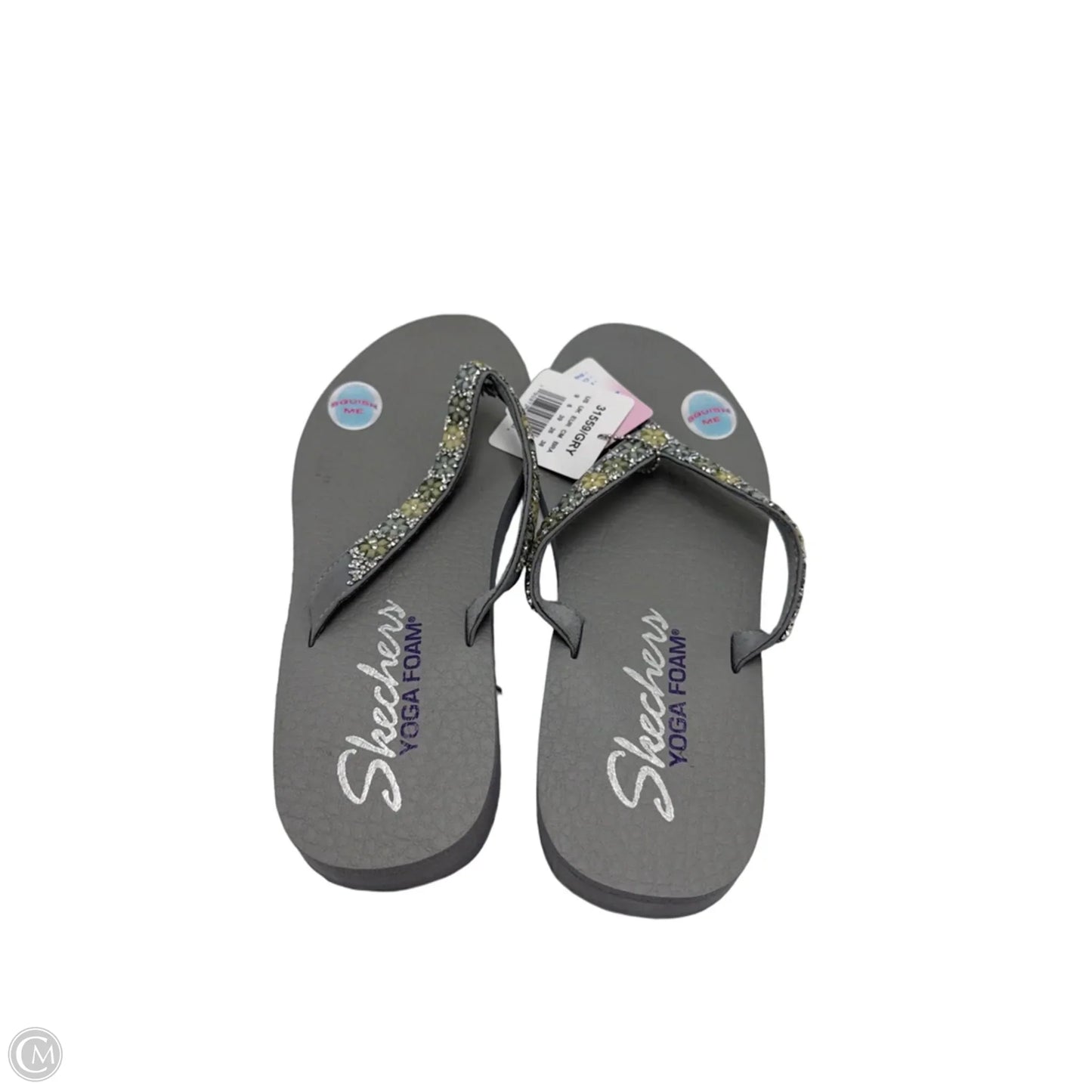 New! Sandals Flip Flops By Skechers In Grey, Size: 9