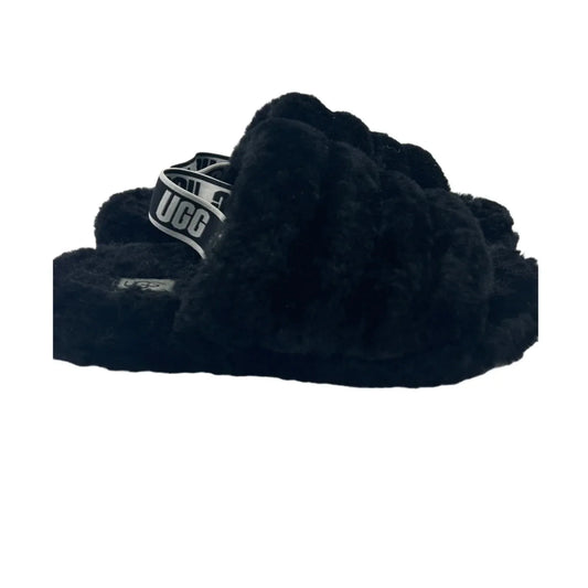 Slippers Designer By Ugg In Black, Size: 6