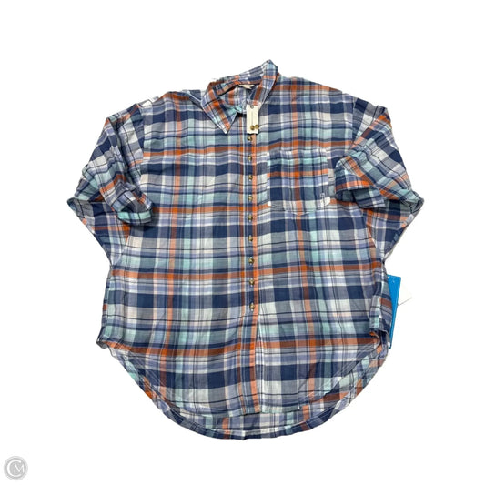 New! Top Short Sleeve By Pilcro In Checkered Pattern, Size: M