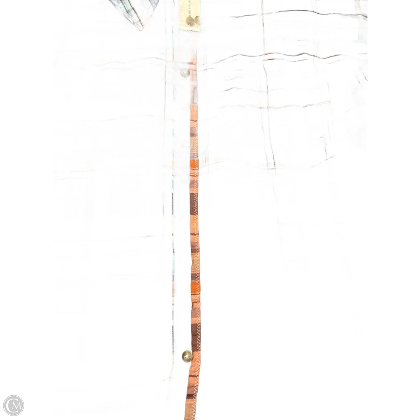 New! Top Short Sleeve By Pilcro In Checkered Pattern, Size: M