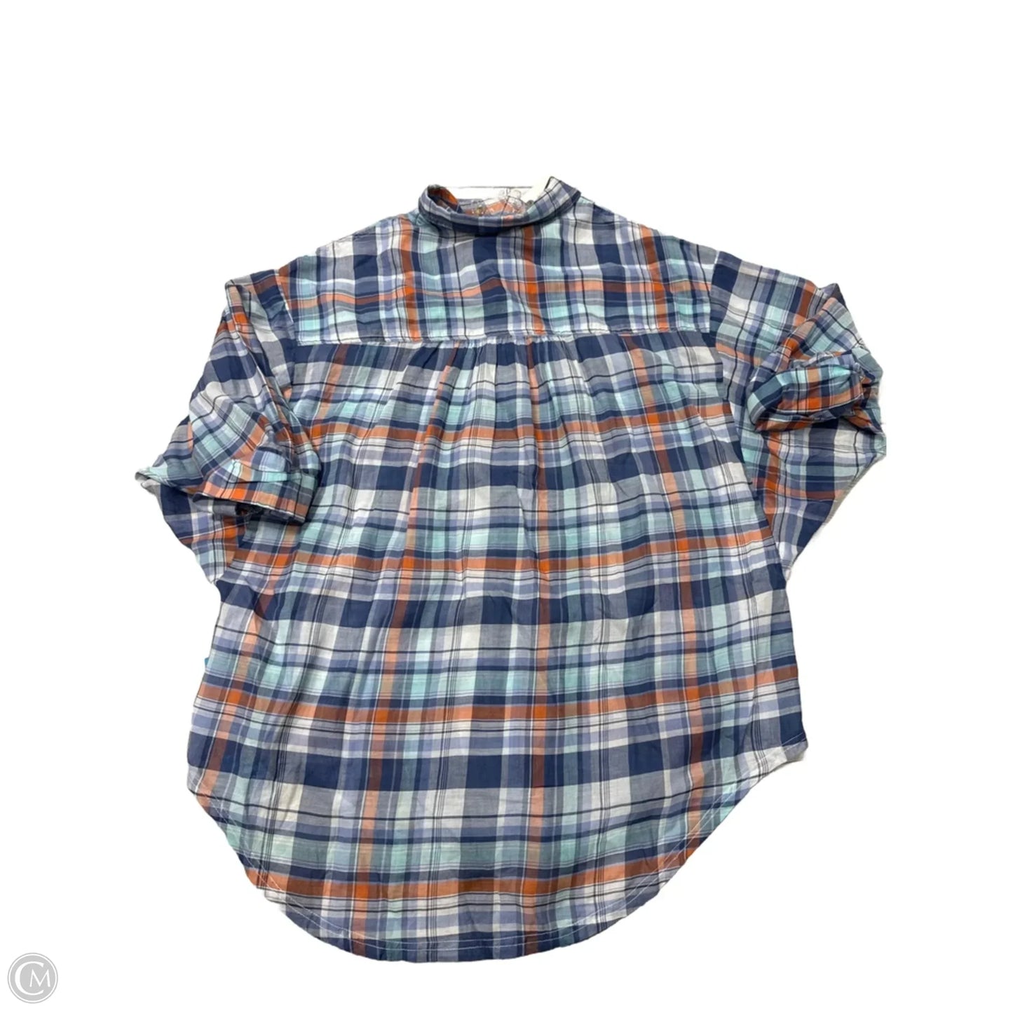New! Top Short Sleeve By Pilcro In Checkered Pattern, Size: M