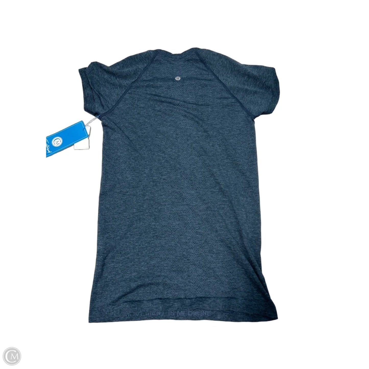 Athletic Top Short Sleeve By Lululemon In Navy, Size: S
