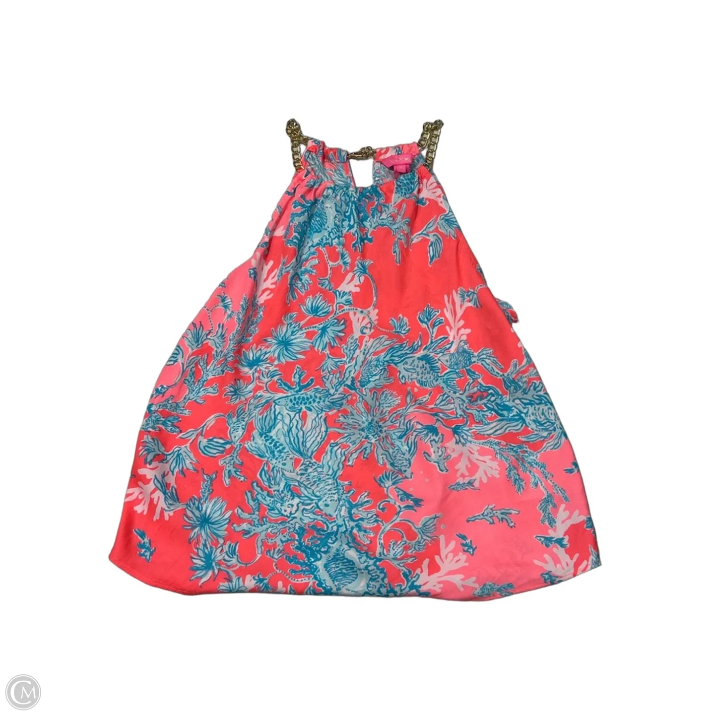 Top Sleeveless Designer By Lilly Pulitzer In Black & Pink, Size: S
