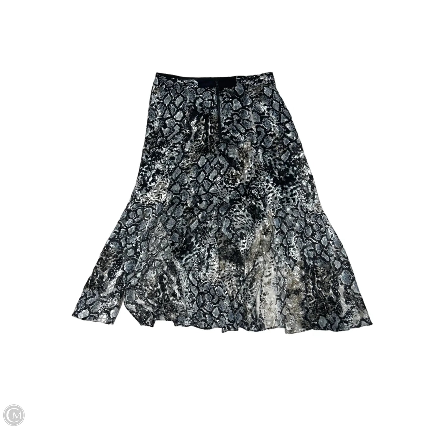 Skirt Designer By Alice + Olivia In Black & Silver, Size: S