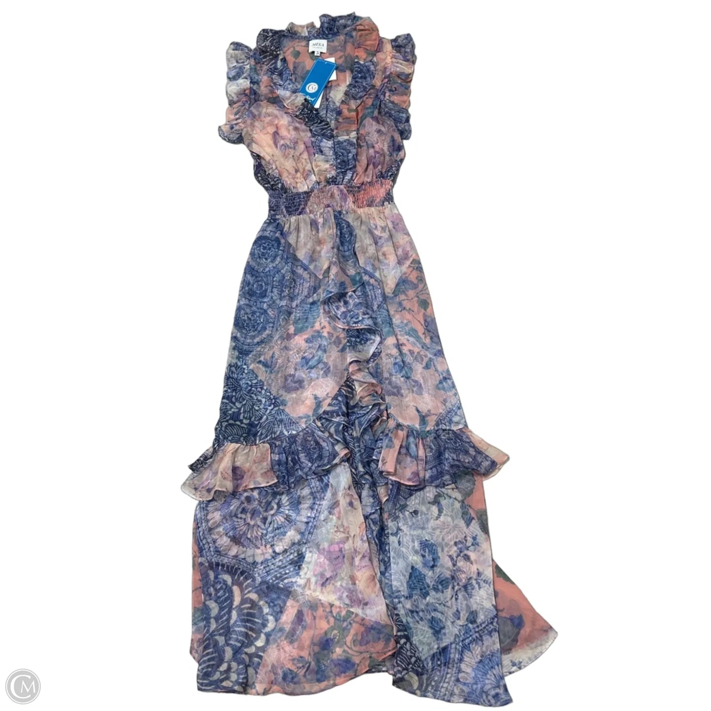 Dress Designer By Misa In Blue & Pink, Size: M