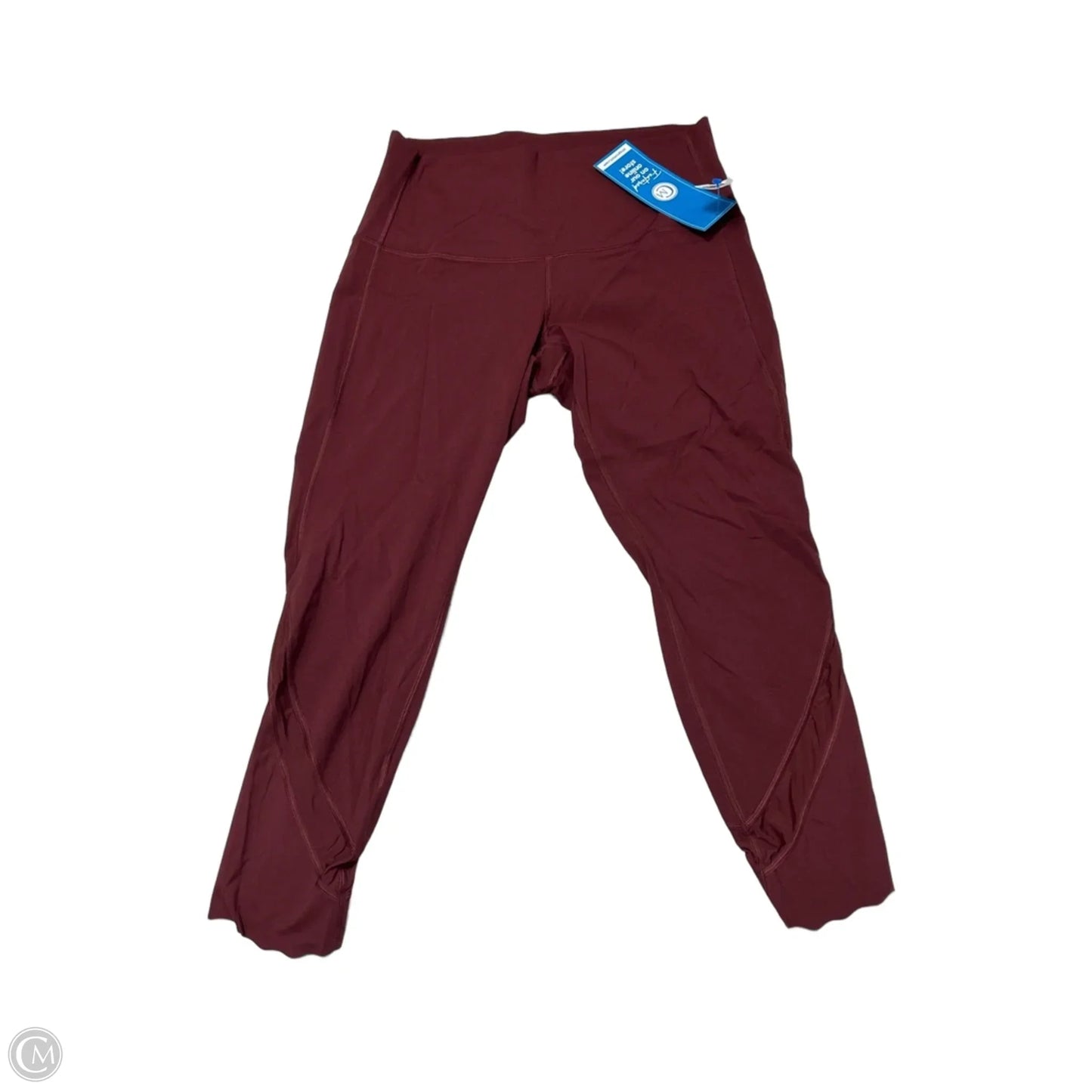 Athletic Leggings Capris By Lululemon In Maroon, Size: M