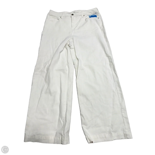 New! Jeans Wide Leg By Style And Company In White, Size: 14