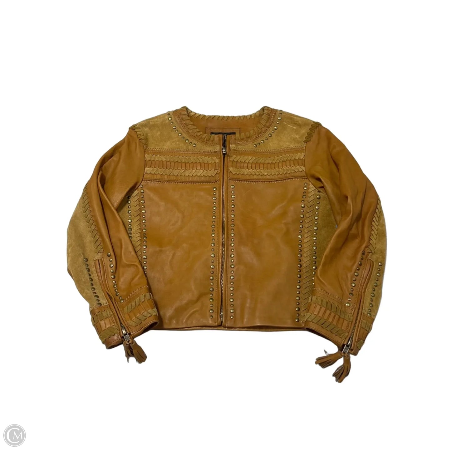 Jacket Designer By Frye In Tan, Size: S