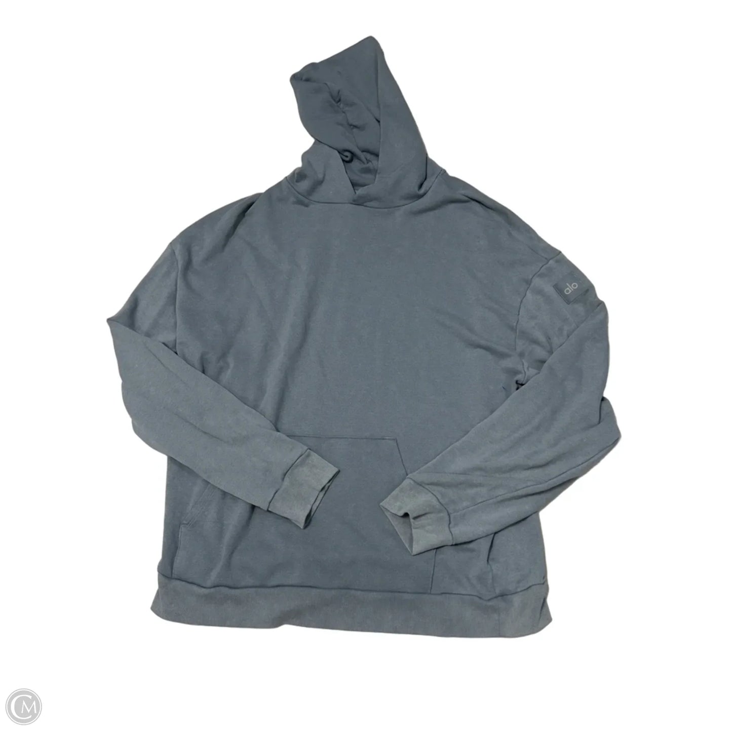 Athletic Sweatshirt Hoodie By Alo In Blue, Size: L