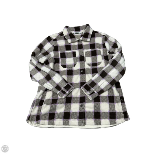 Jacket Shirt By Lands End In Plaid Pattern, Size: Xl