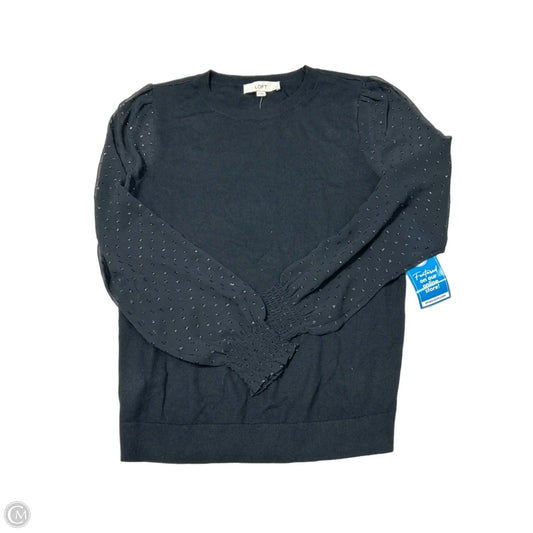 New! Top Long Sleeve By Loft In Black, Size: M