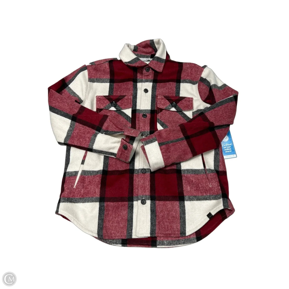Jacket Shirt By Alpine Design In Plaid Pattern, Size: L