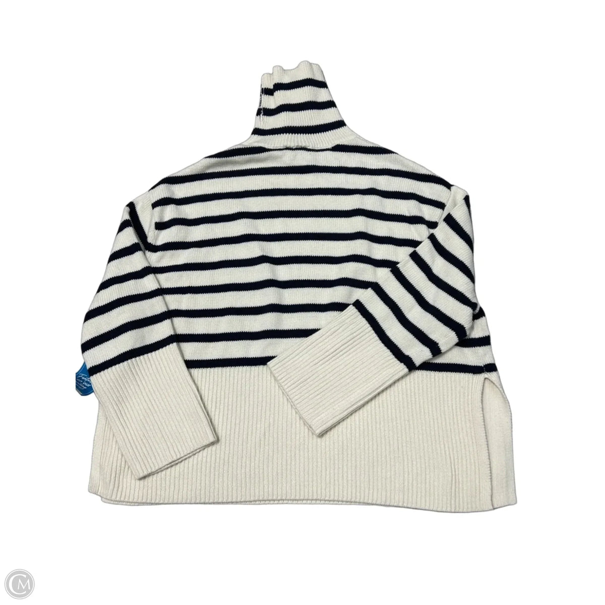 Gap Black & White Striped Turtleneck Sweater Size S