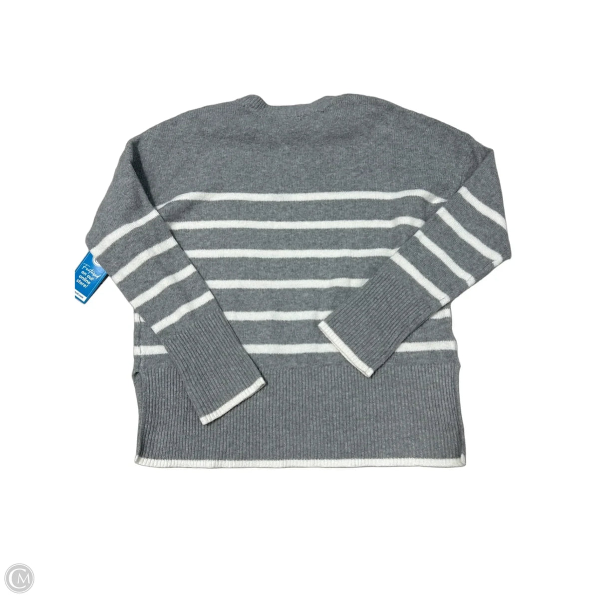 New! Fashion Nova Grey Striped Sweater Size S