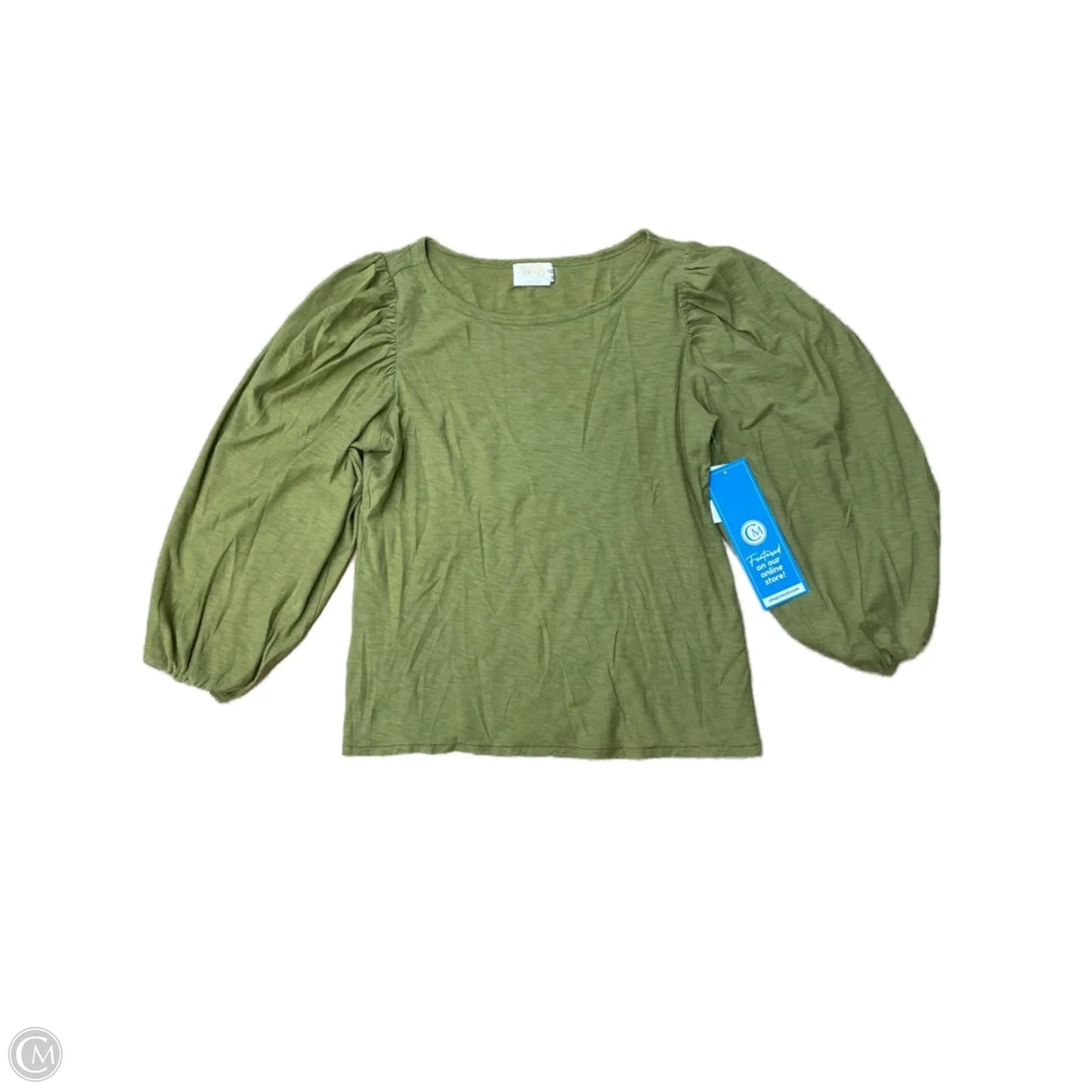 Top Long Sleeve By Nation Ltd In Green, Size: S