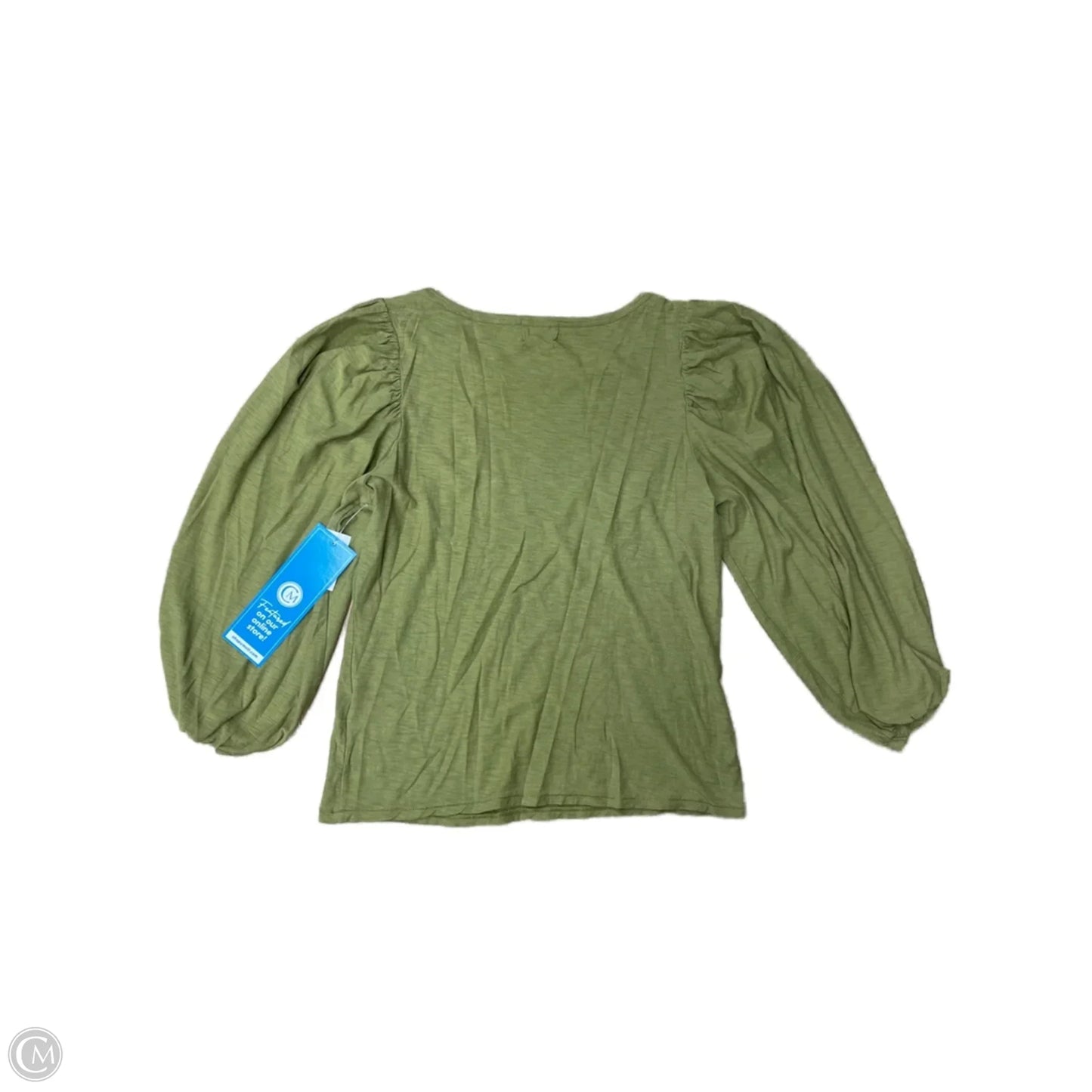 Top Long Sleeve By Nation Ltd In Green, Size: S