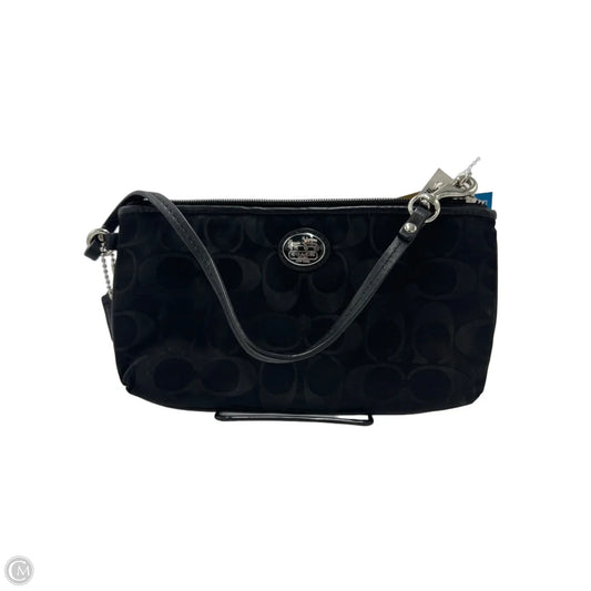 Coach Park Signature Designer Wristlet in Black