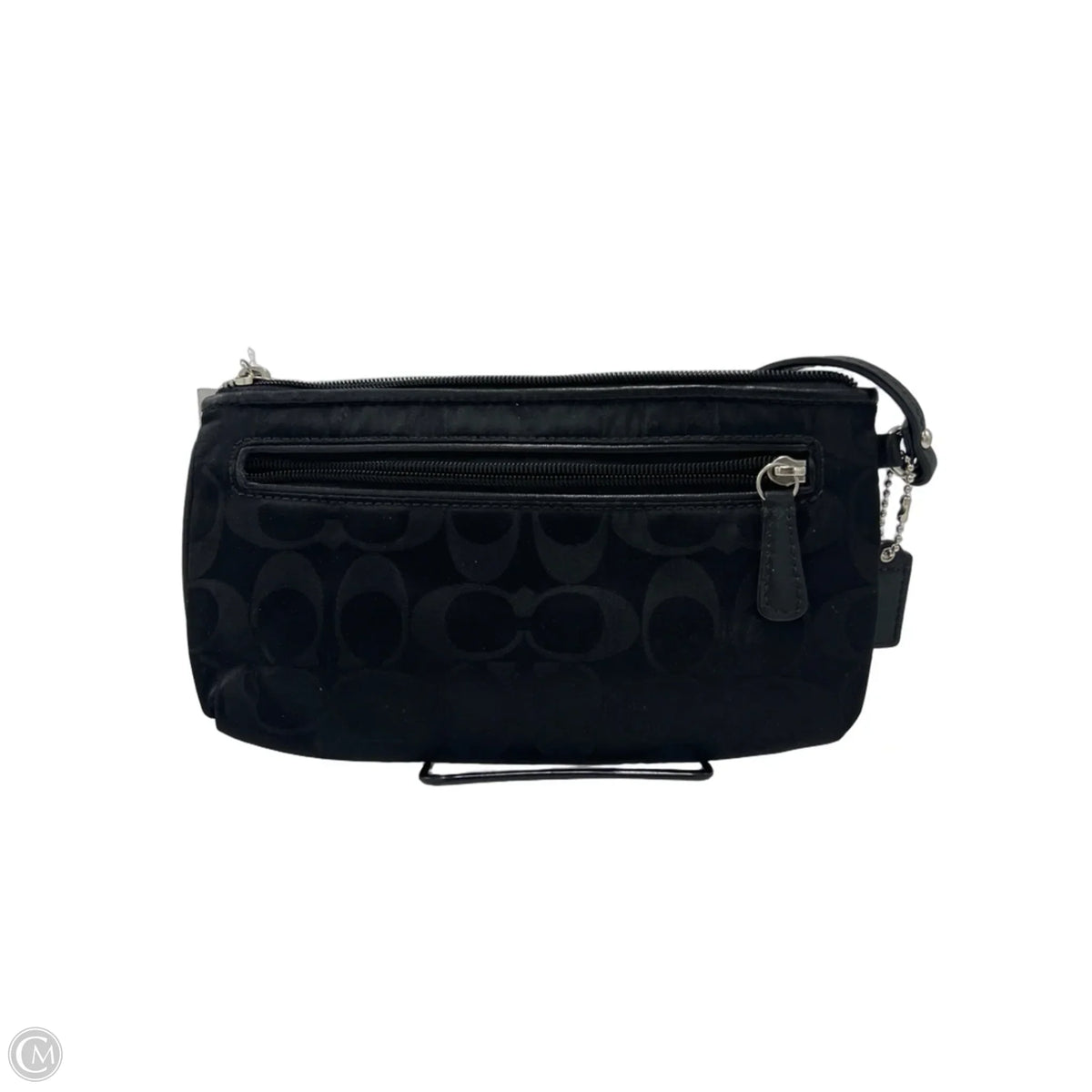 Coach Park Signature Designer Wristlet in Black