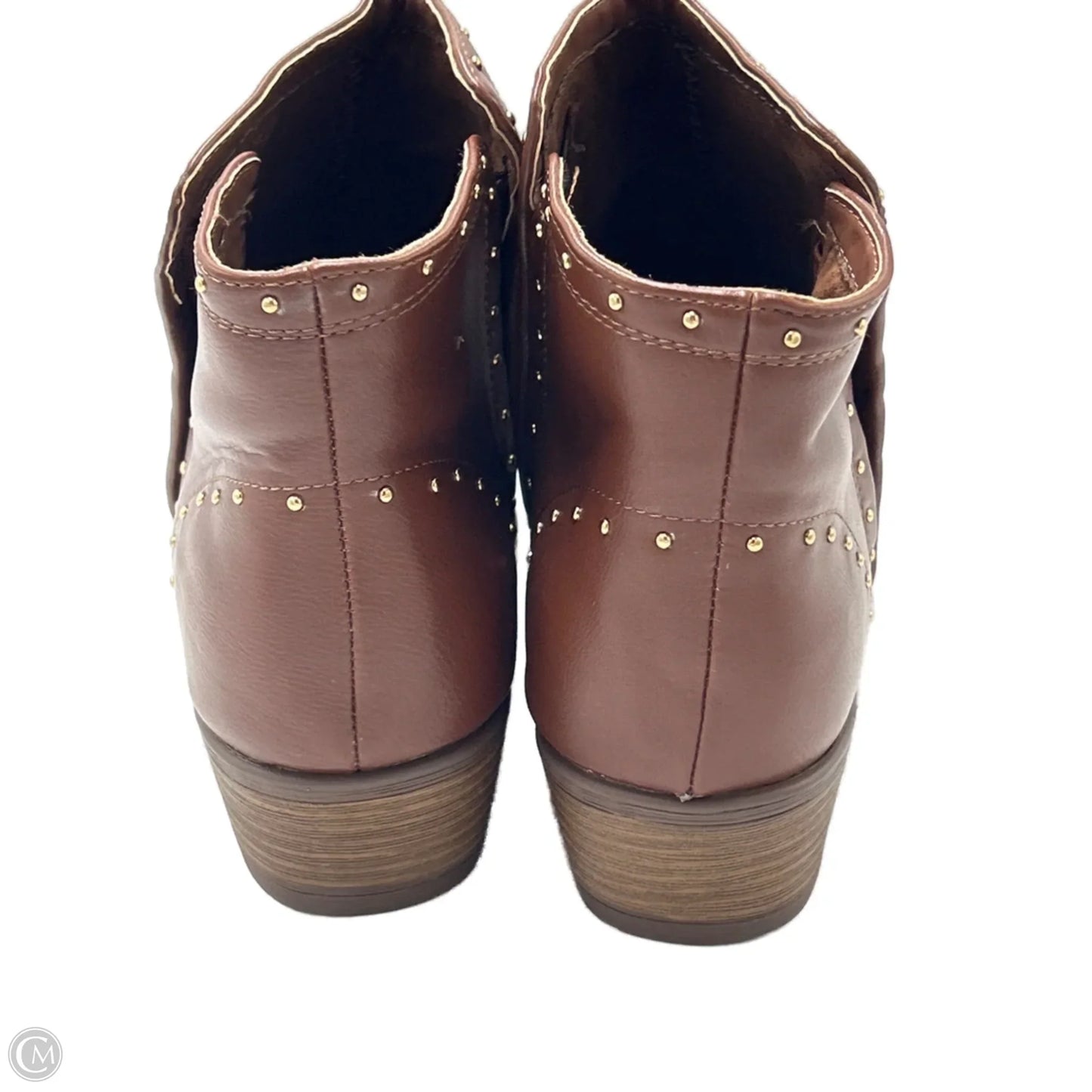 Boots Ankle Heels In Brown, Size: 12