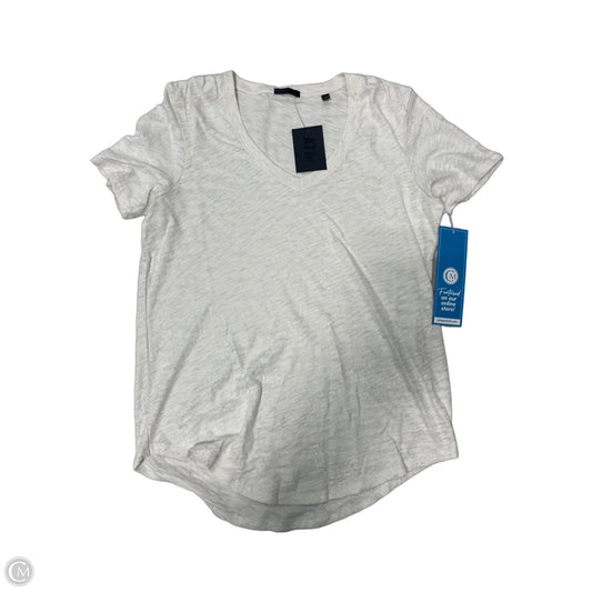 New! Top Short Sleeve Basic By ATM In Cream, Size: L