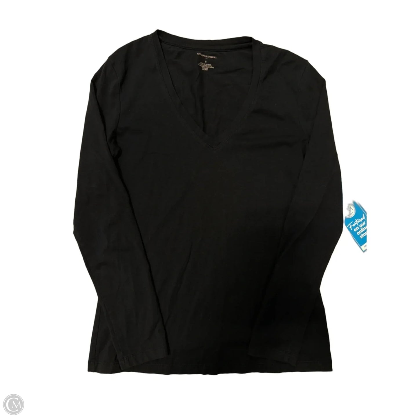 Top Long Sleeve Basic By Banana Republic In Black, Size: S