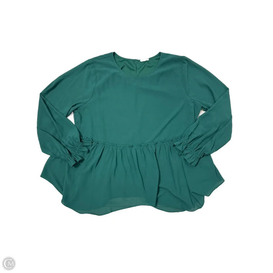 Top Long Sleeve By Jodifl In Green, Size: 3x