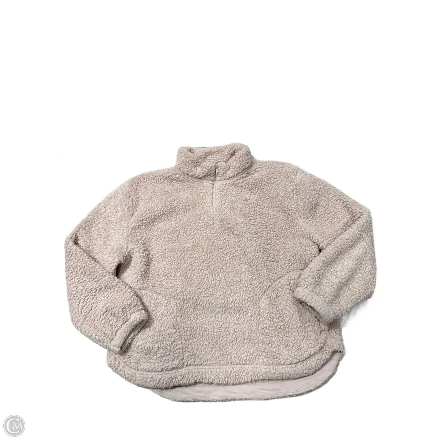 Jacket Faux Fur & Sherpa By Gap In Cream, Size: Xl