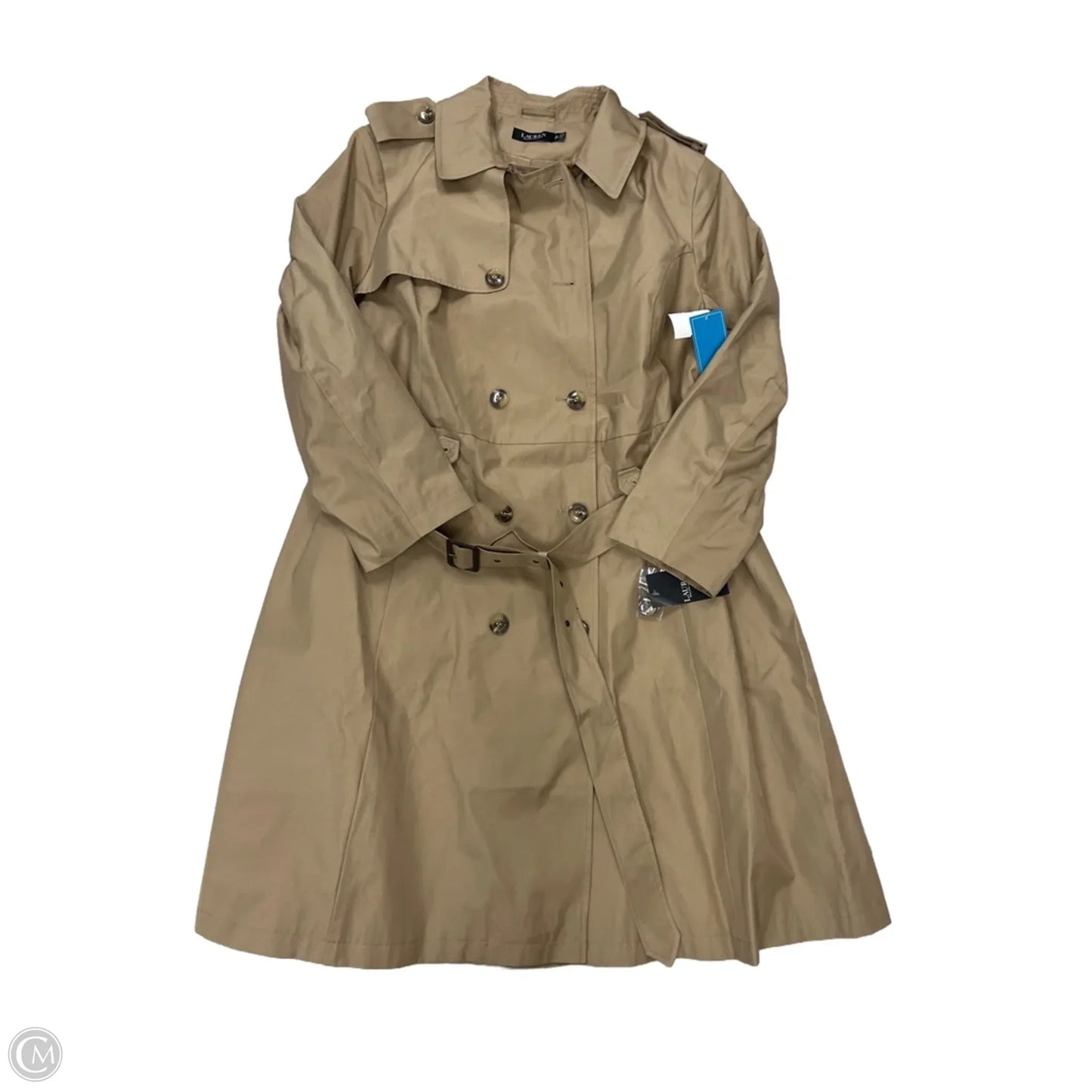 New! Coat Trench Coat By Lauren By Ralph Lauren In Tan, Size: 3x