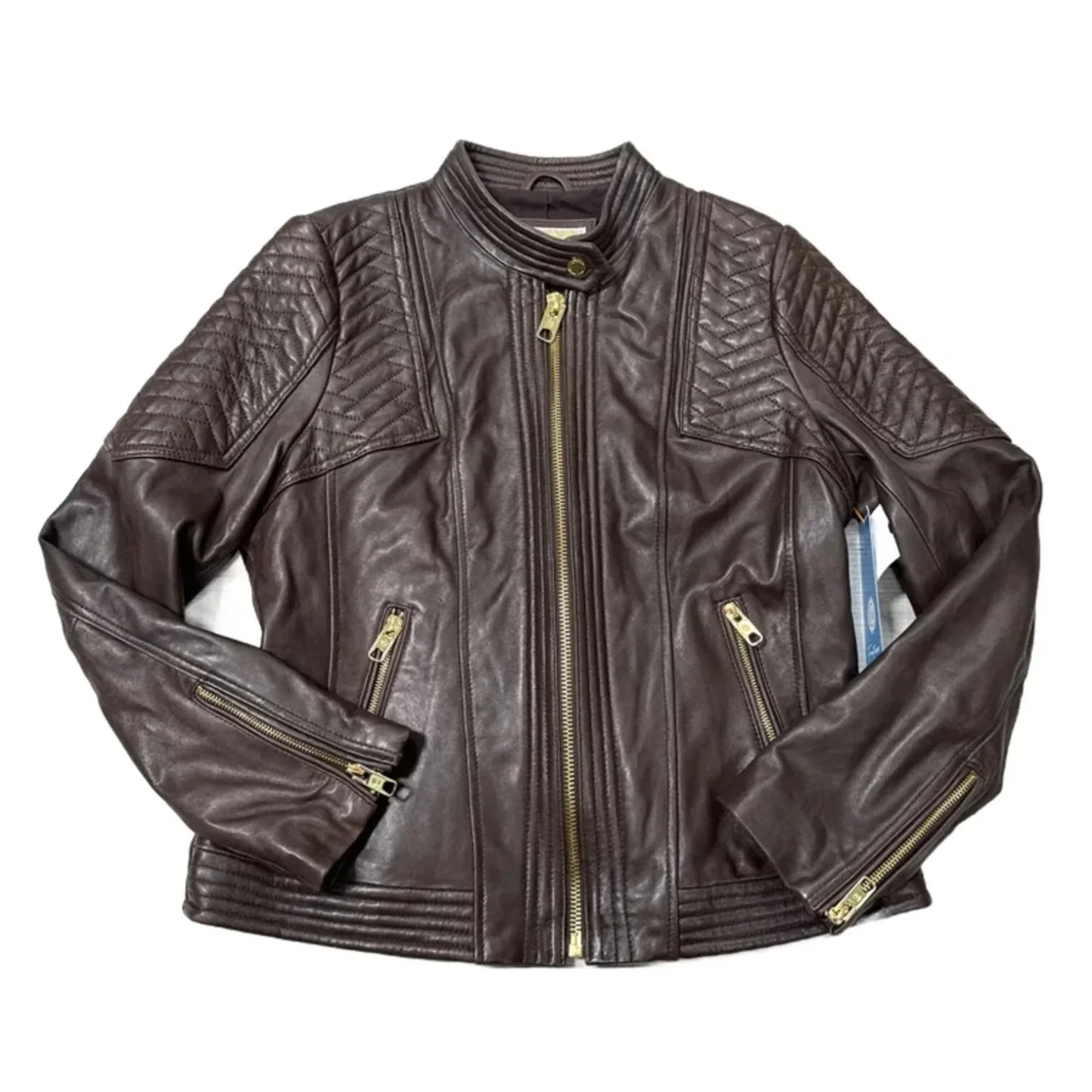 Jacket Designer By Michael Kors In Brown, Size: L