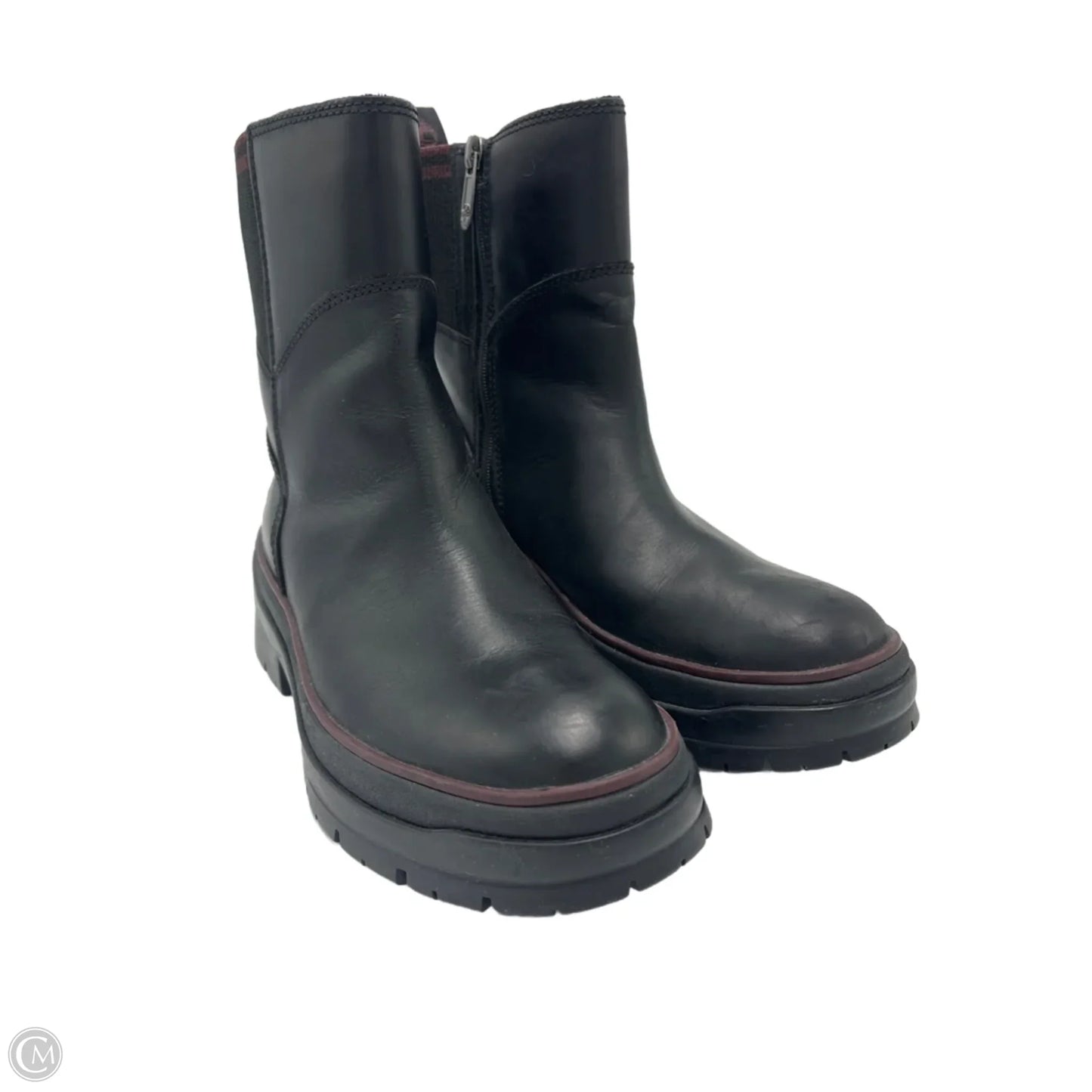 Boots Leather By Timberland In Black, Size: 8