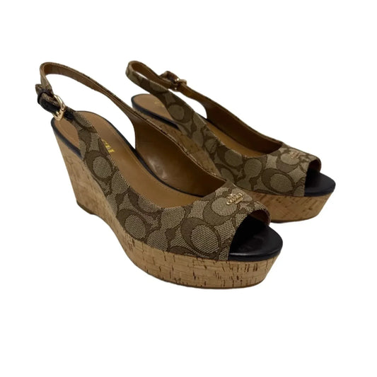 Shoes Designer By Coach In Brown, Size: 8.5