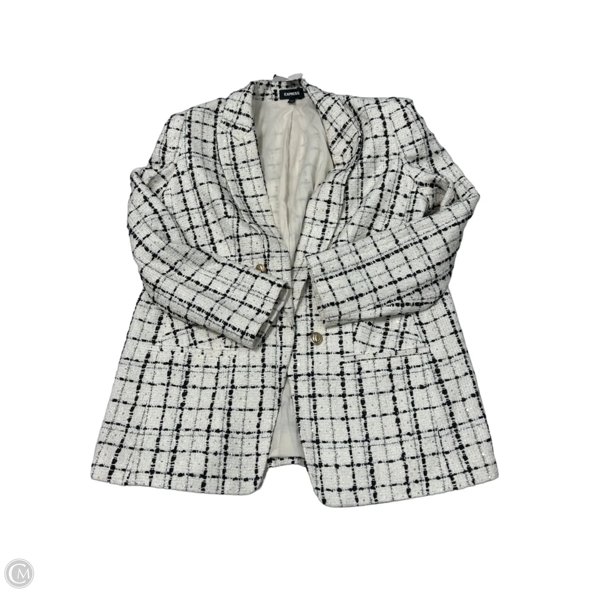 Blazer By Express In Black & Cream, Size: Xl