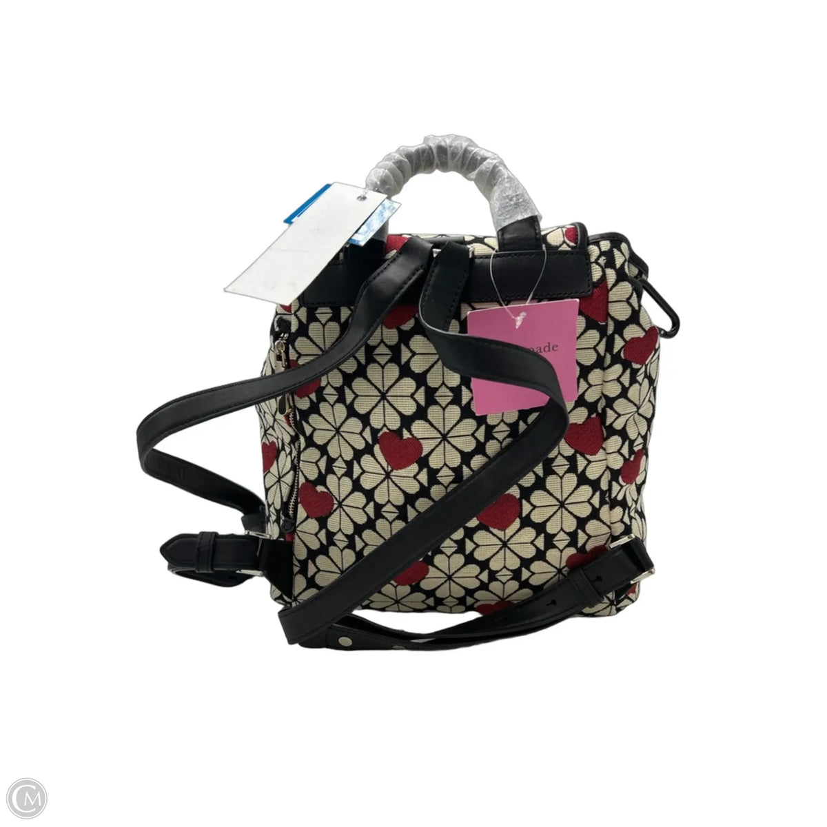 New! Kate Spade Flowered Jacquard Hearts Designer Backpack