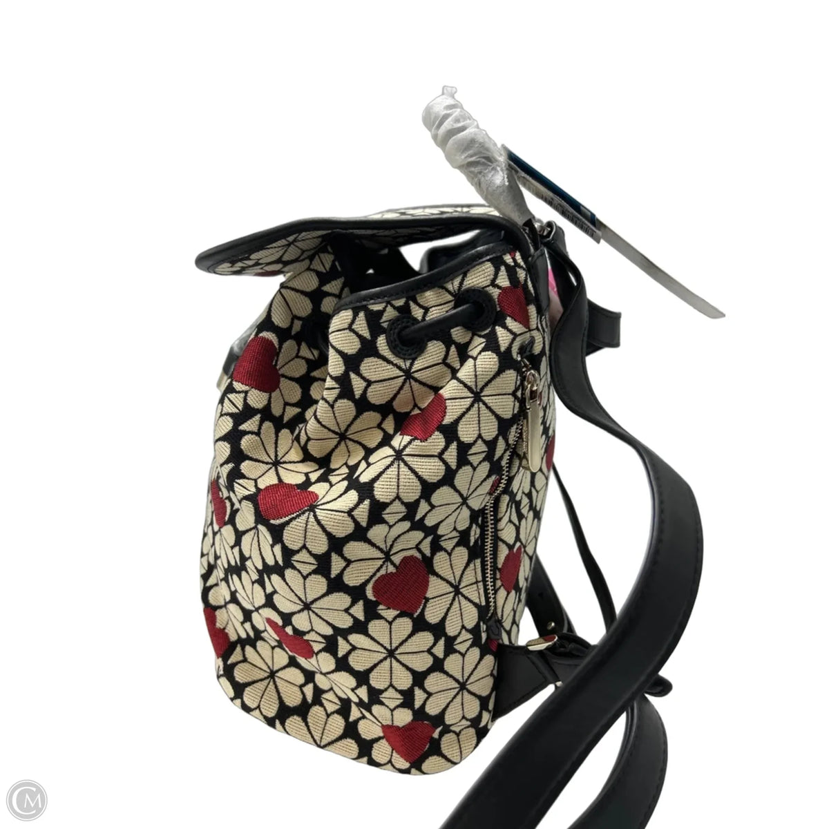 New! Kate Spade Flowered Jacquard Hearts Designer Backpack