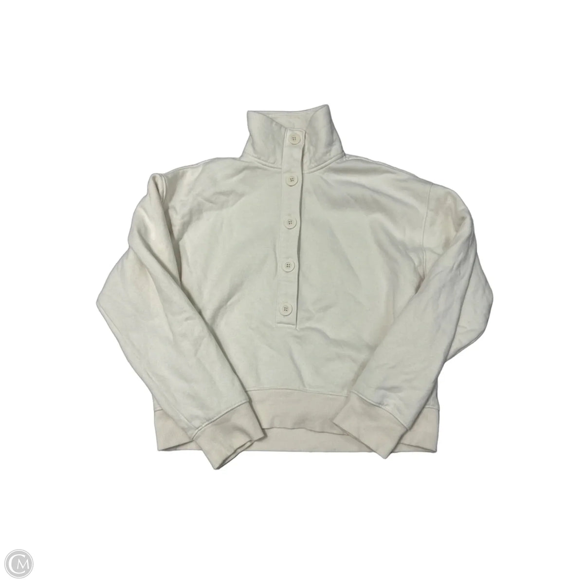 Universal Thread Collared Sweatshirt in Cream, Size XS