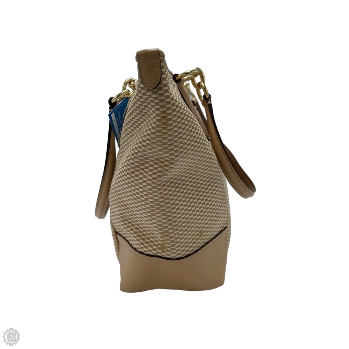 Coach Ava Jacquard Designer Tote Bag in Beige