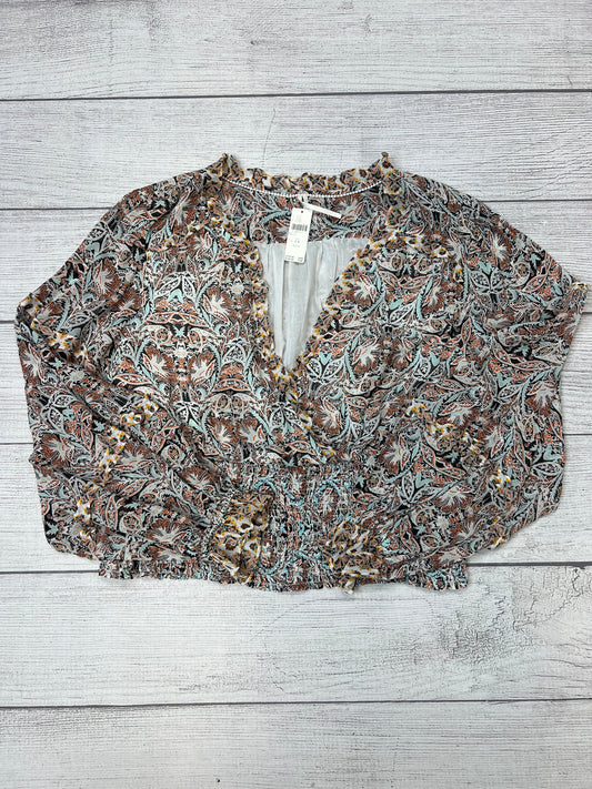 Print Top Long Sleeve Anthropologie, Size 1x