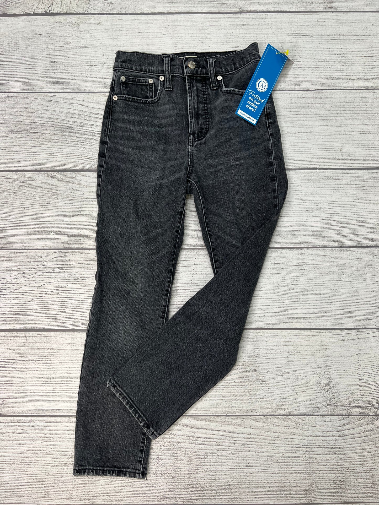 Jeans Skinny By Madewell In Black Denim, Size: Xxs