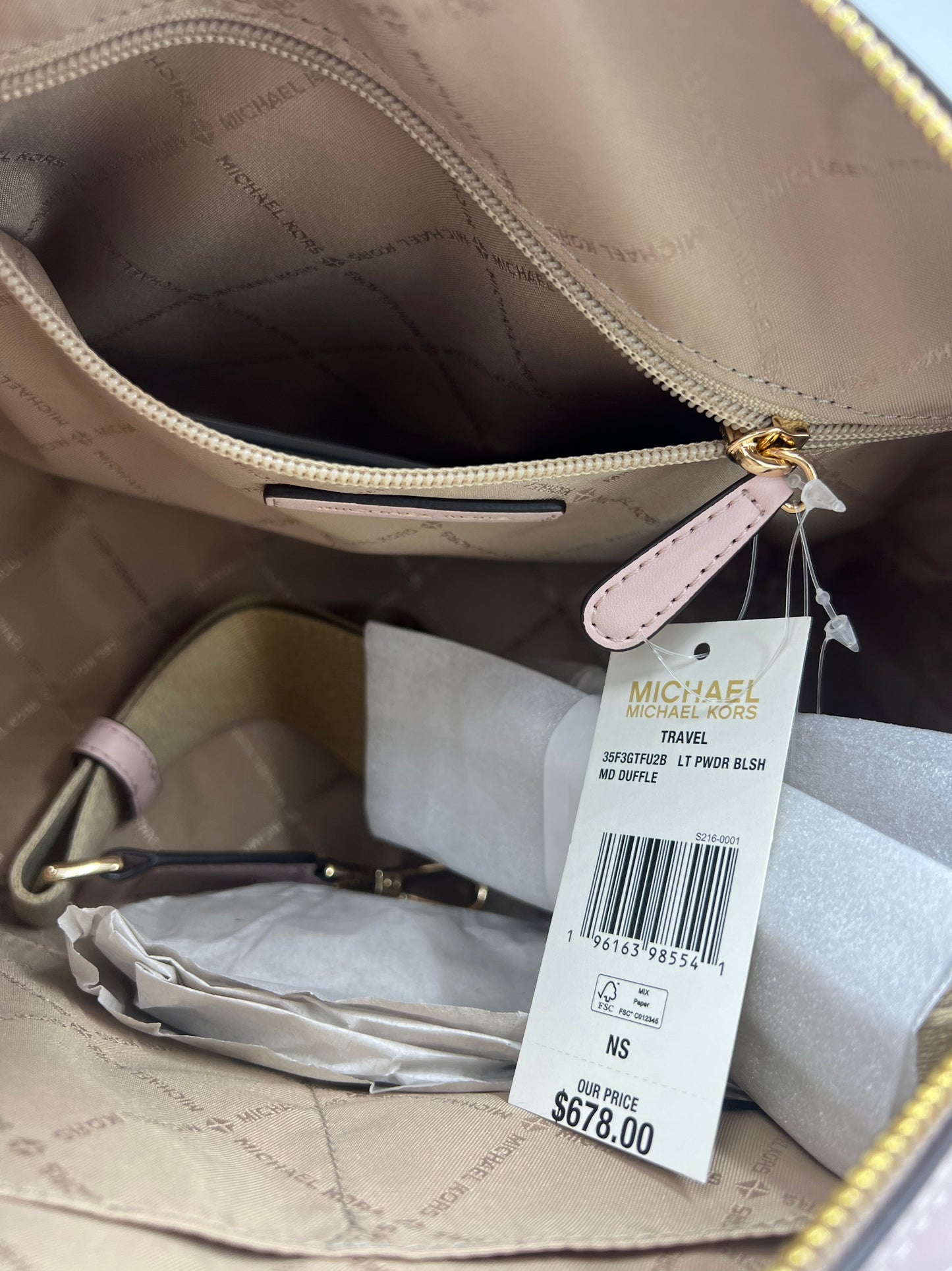 New! Travel Duffle Handbag Designer By Michael Kors