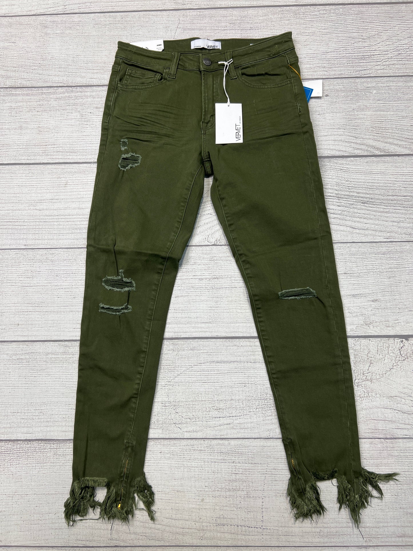 New! Jeans Skinny By Vervet In Green, Size: 2