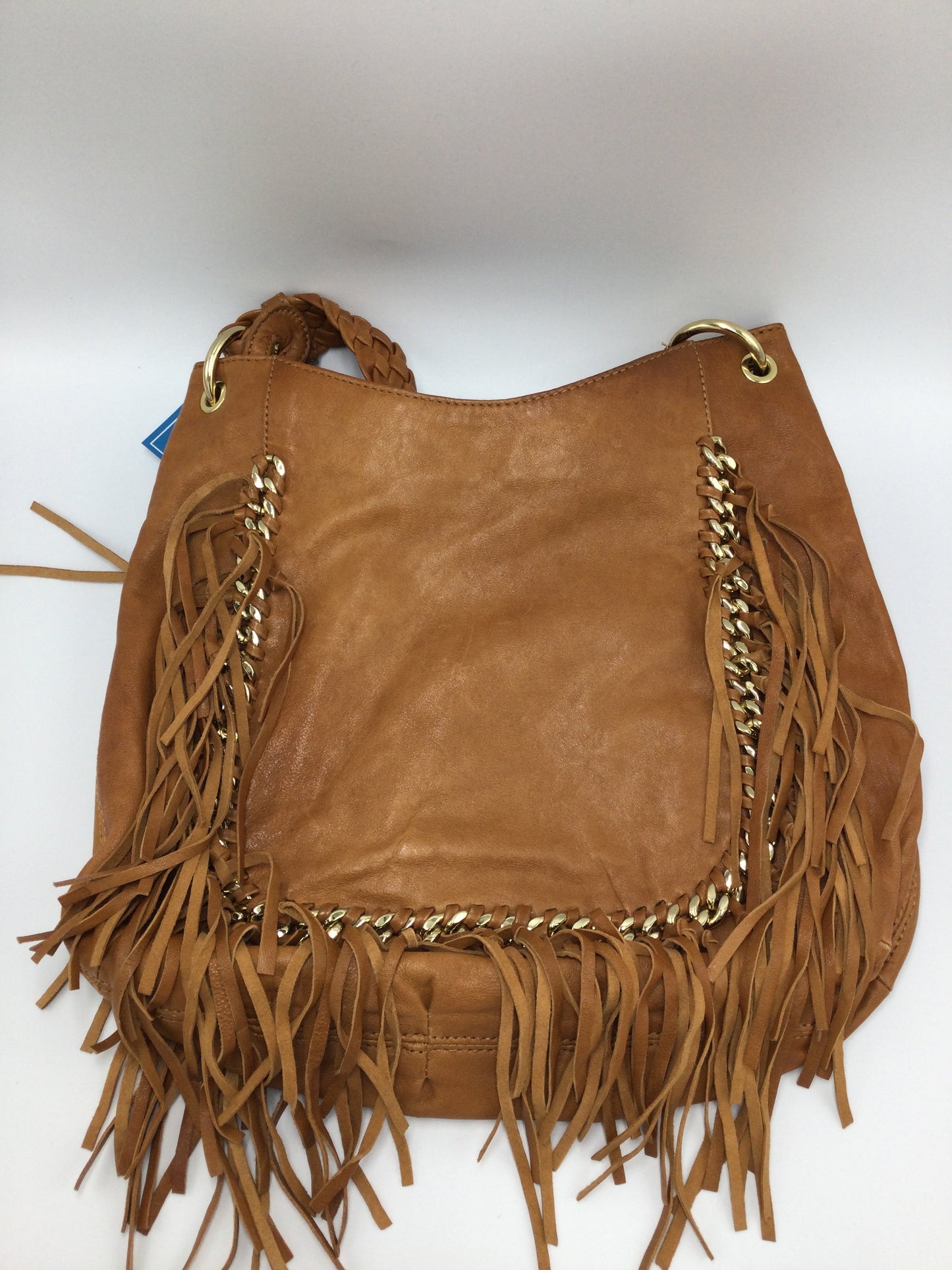 Michael Kors Saddle Fringed Leather Handbag Designer