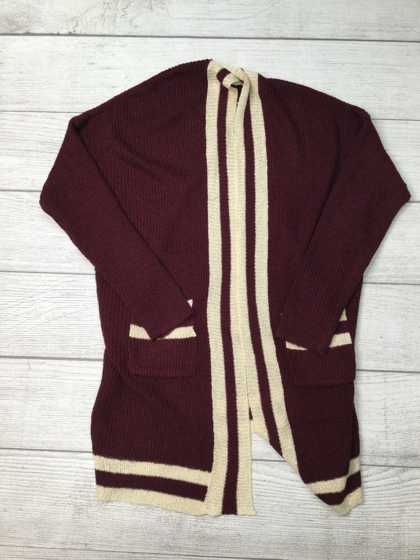 Sweater Cardigan By Debut In Purple, Size: M