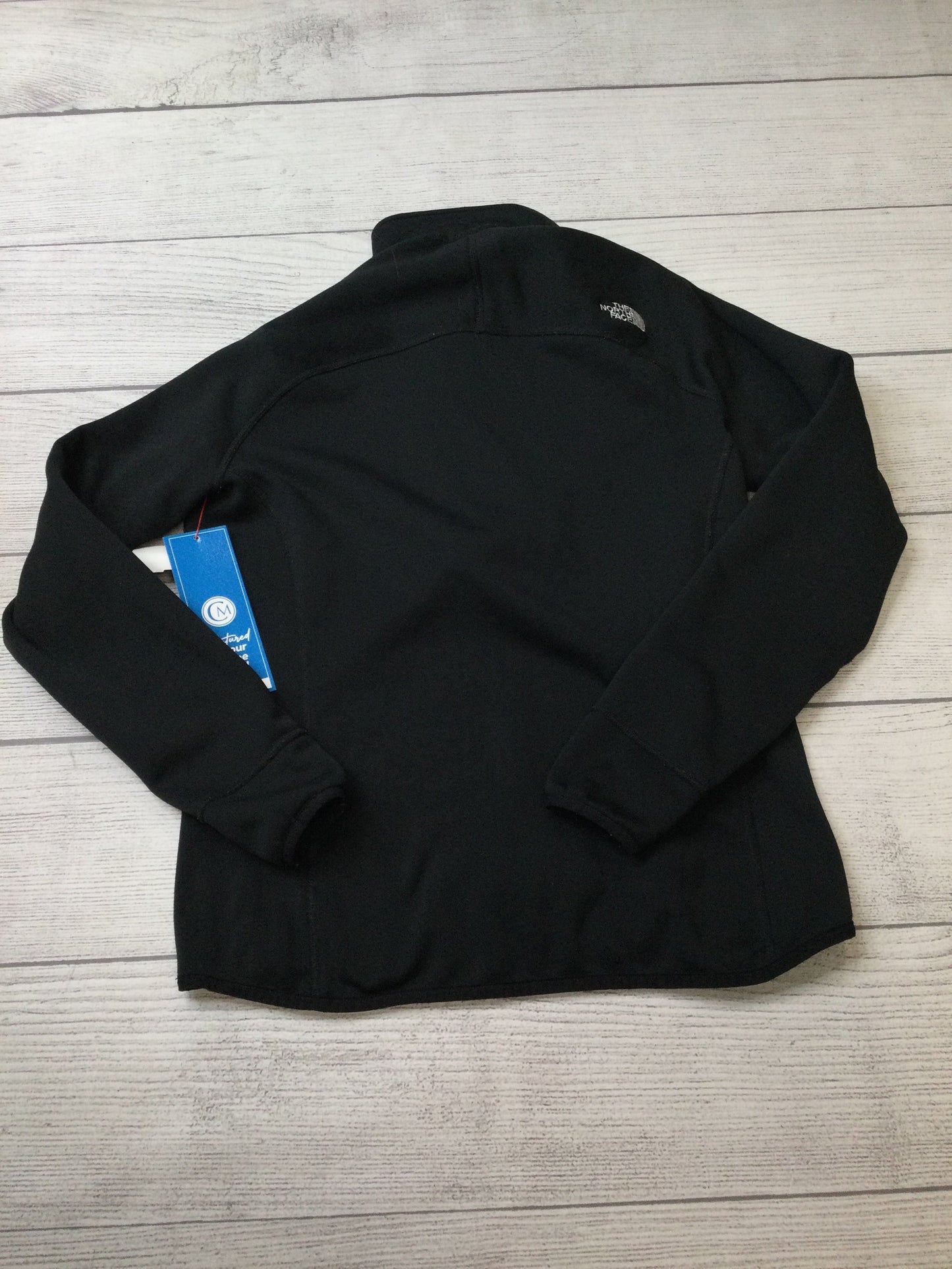 Athletic Top Long Sleeve Collar By The North Face In Black, Size: L