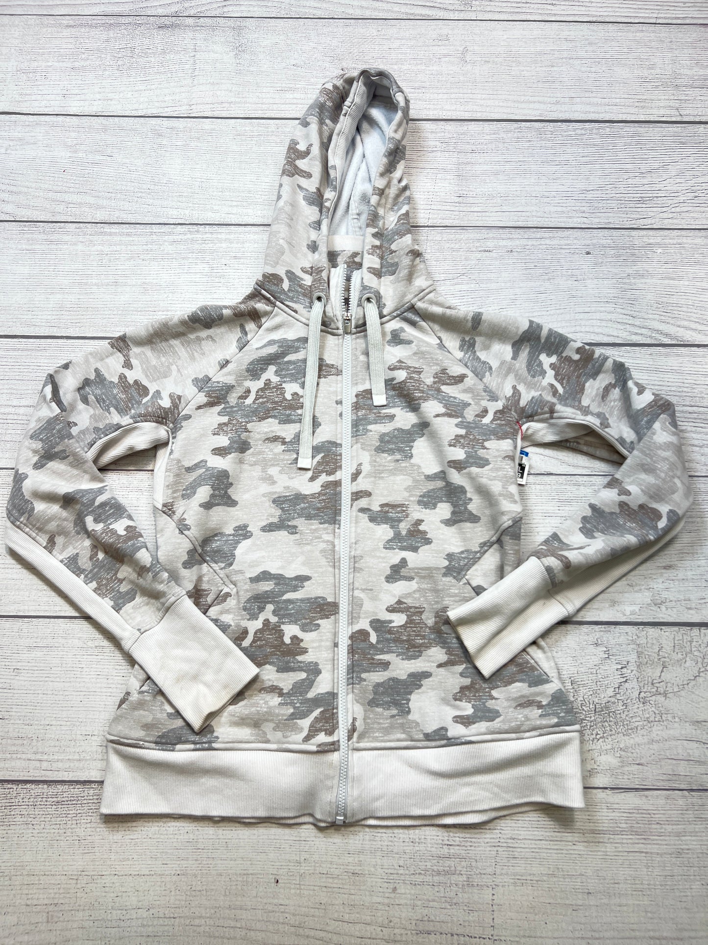 Athletic Jacket By Athleta In Camouflage Print, Size: M