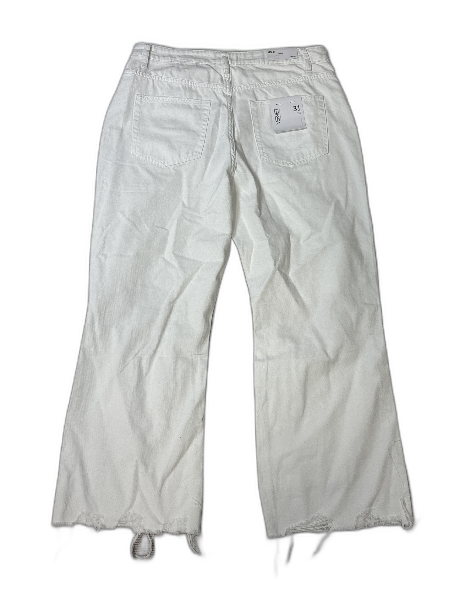 Jeans Straight By Vervet In White, Size: 12