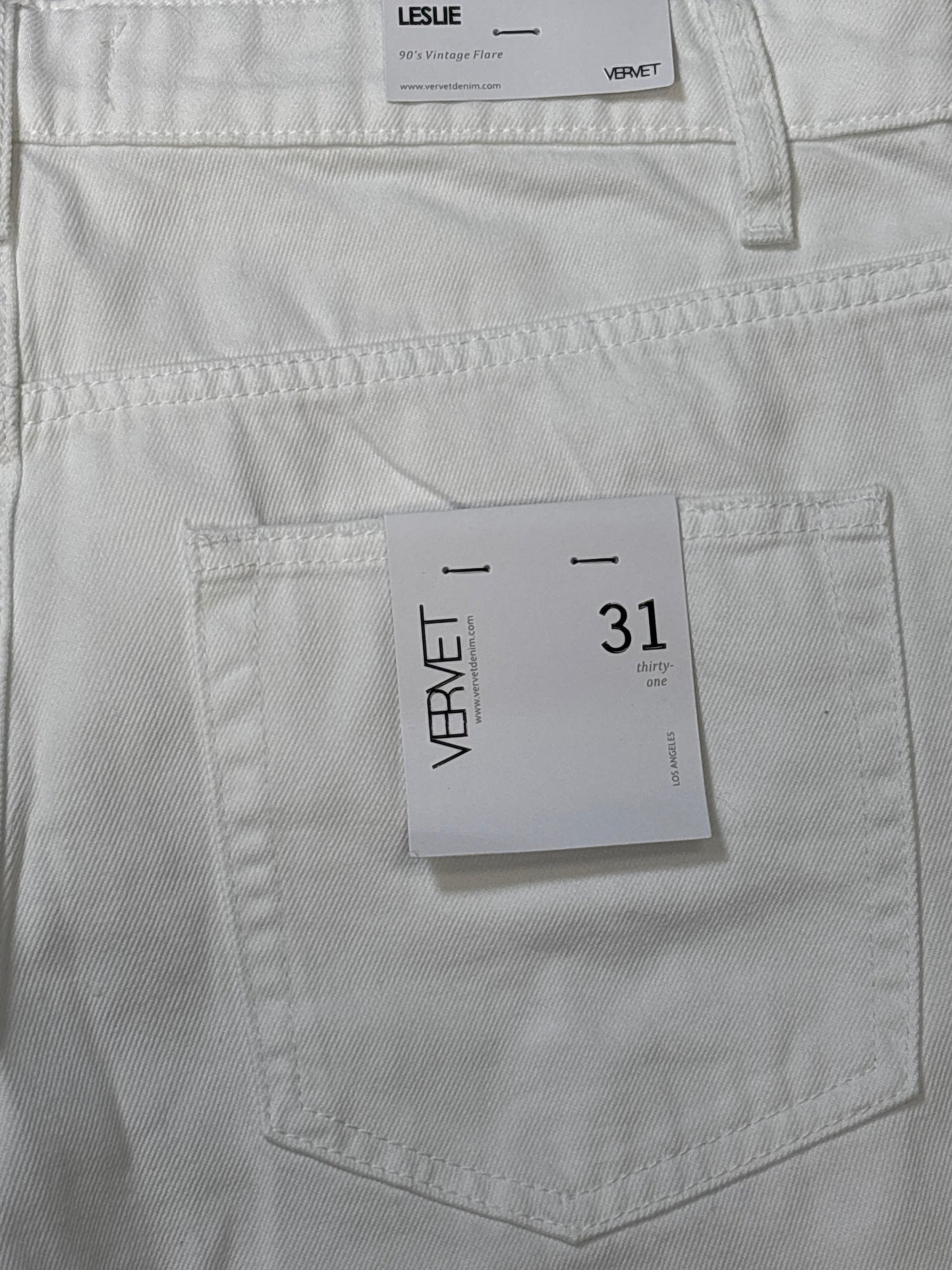 Jeans Straight By Vervet In White, Size: 12